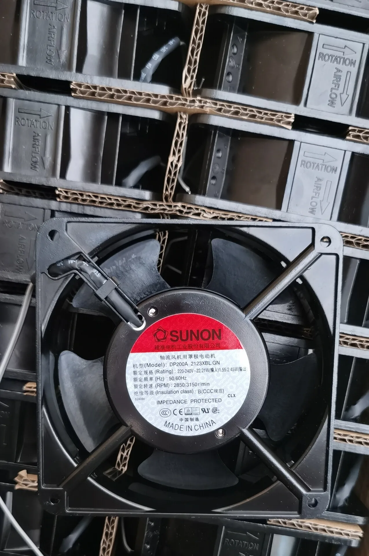 

Оригинальный вентилятор охлаждения шкафа DP200A 2123XBL.GN 220V 22W 12038, 2-проводной