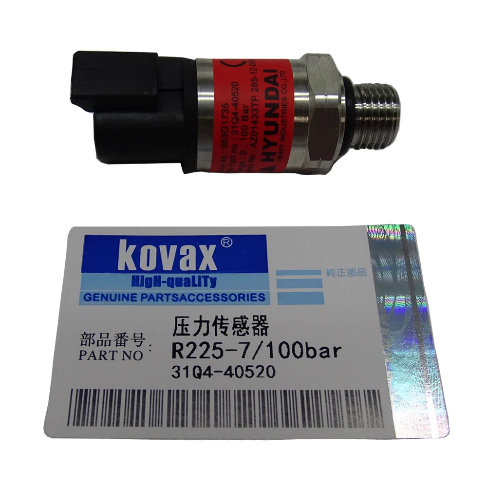 

100 bar Pressure Sensor 31Q4-40520 for R210-7 R225-9 Pressure Sensor Switch 31Q4-40520 Excavator Parts