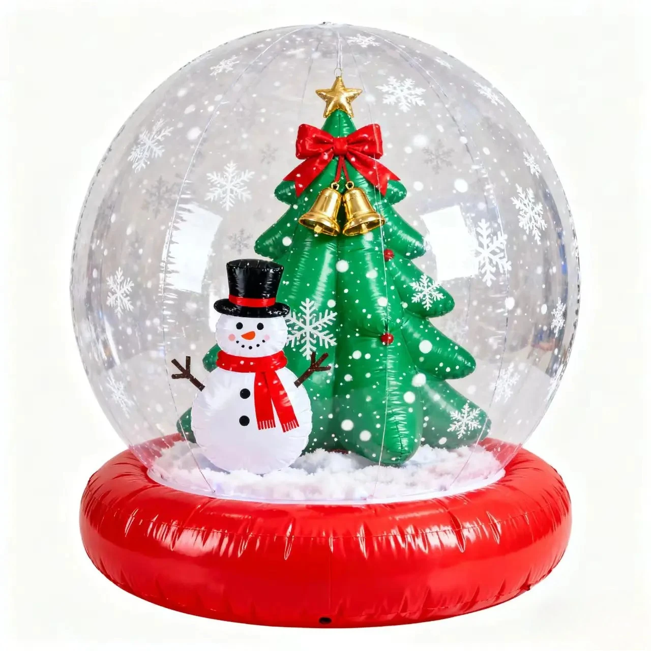 Commercial Customized Decorating Christmas Big Balls Christmas Inflatable Snow Ball Christmas Inflatable Snow Dome