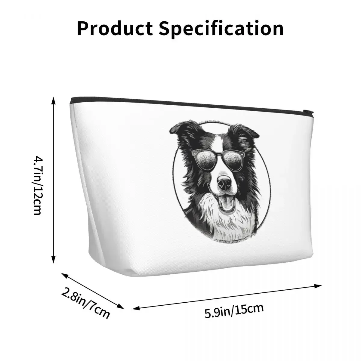 Border Collie Travel Cosmetic Bag Makeup Bag Storage Bag Cosmetic Case Portable Organizer For Women Female Gift