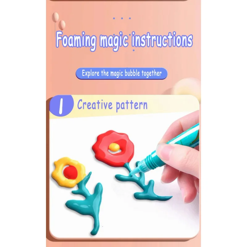 New Exotic Popcorn Pen Multifunctional Foam Marker Pen Notebook Children's Magic Pen Fun Fluffy Pen