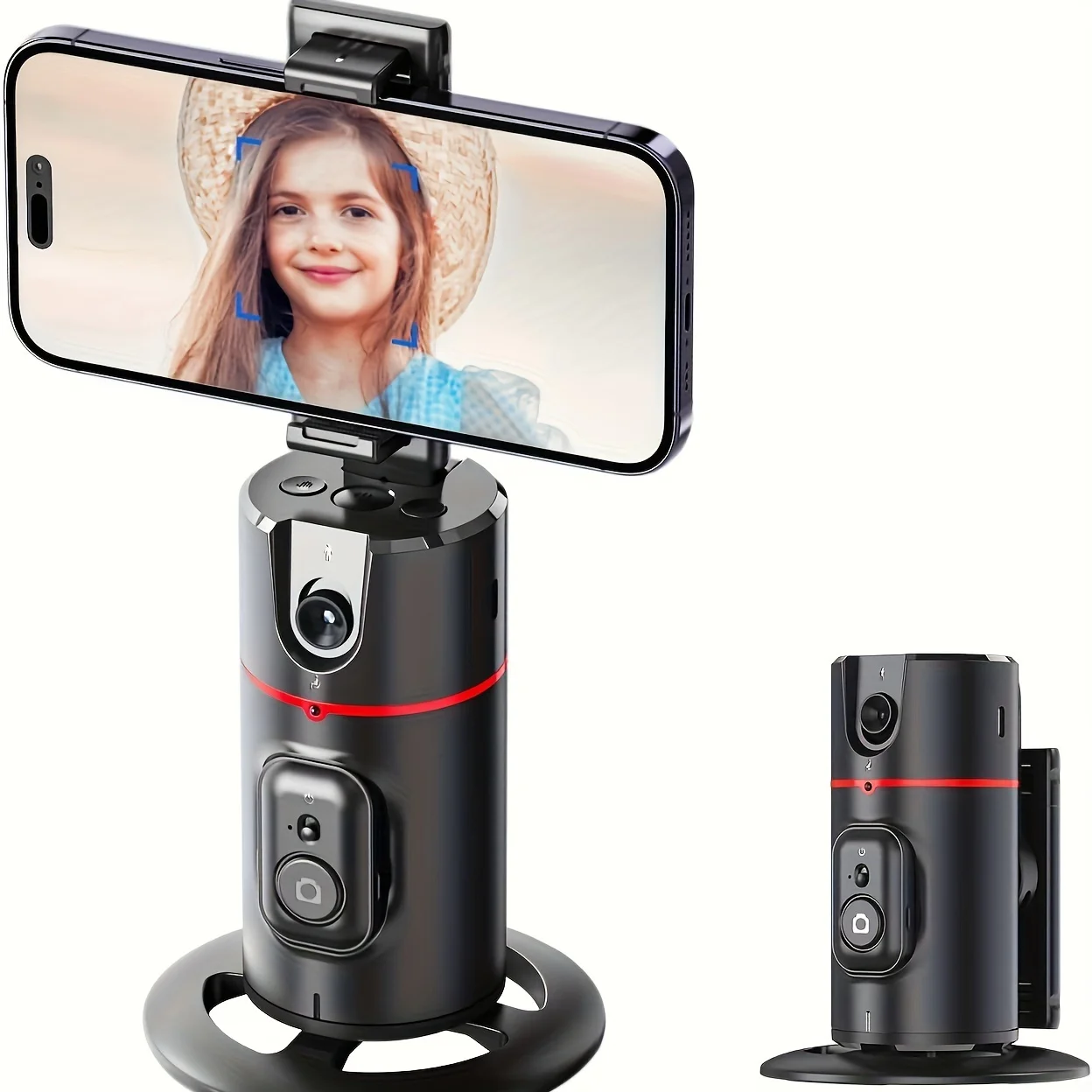 

Подвес для смартфона AI с отслеживанием лиц, 360° ° Стабилизатор, двойной светильник и пульт дистанционного управления — идеальный подарок