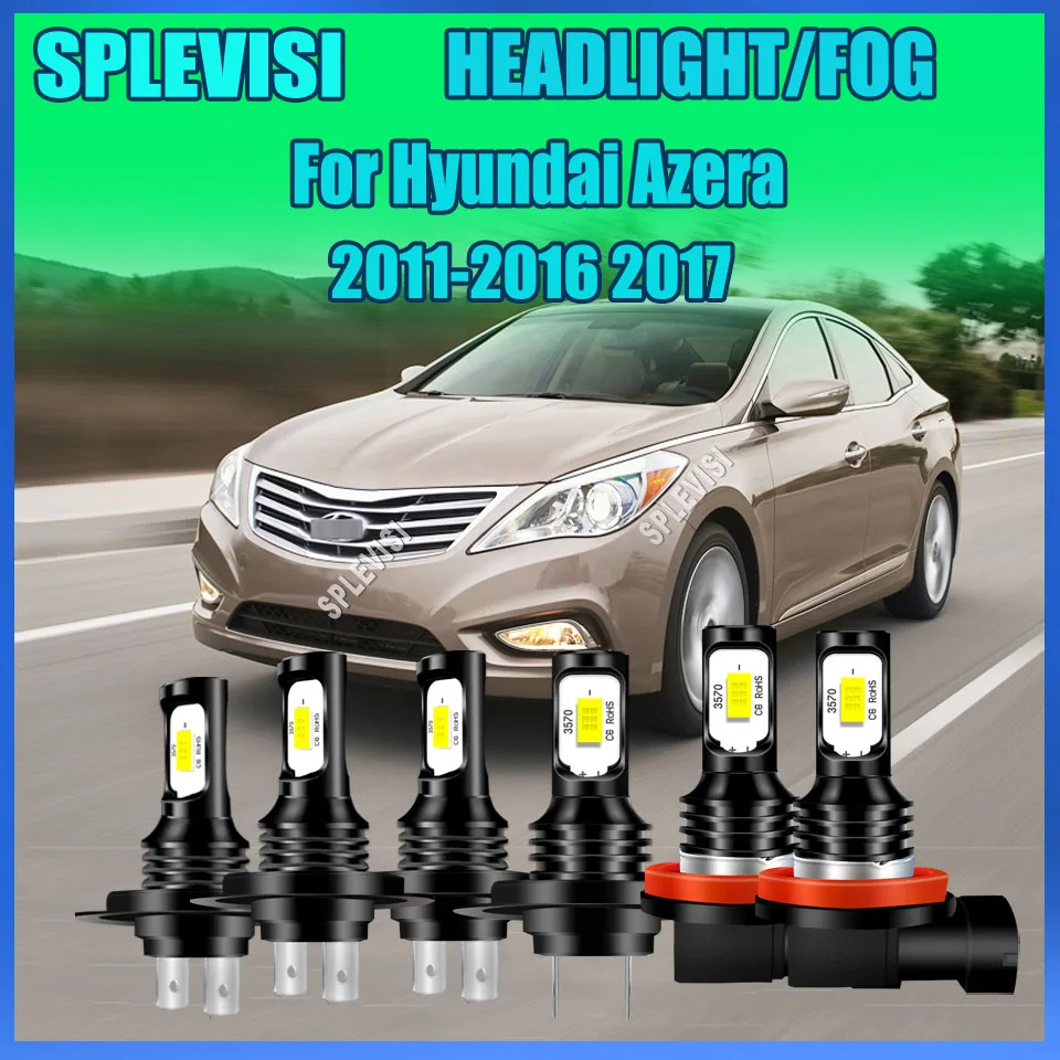 

Crystal Vision Upgraded Car Headlight H7 Hi Beam H7 Low Beam Fog Light H11 For Hyundai Azera 2011 2012 2013 2014 2015 2016 2017