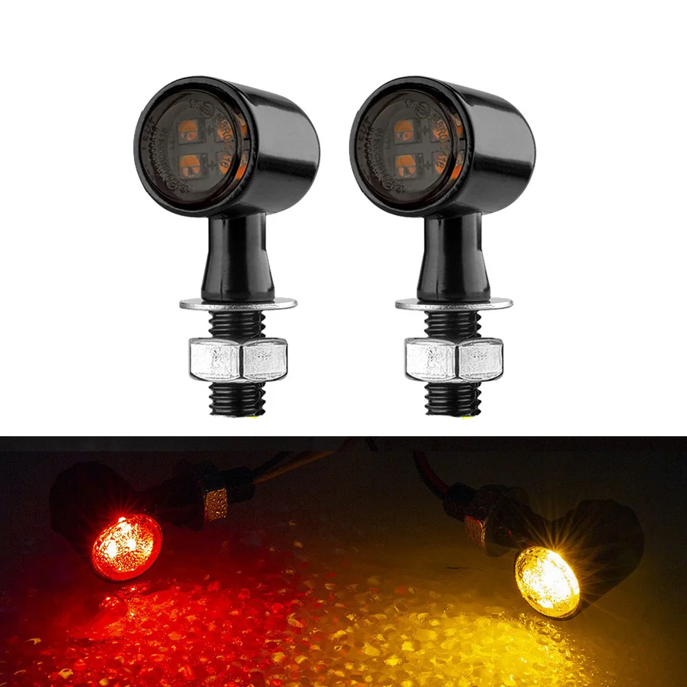 3 in 1 Mini Bullet Turn Signal Blinker Indicator Light Integrated LED Tail Brake Daytime Running Light For Harley Cafe Racer