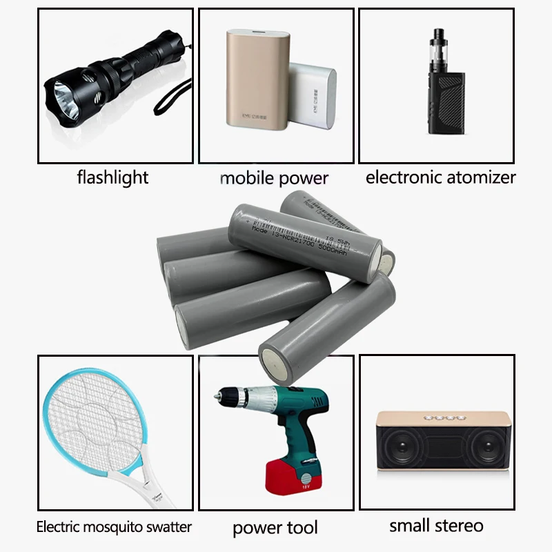 21700 بطارية 4800 مللي أمبير 3.7 فولت بطارية ليثيوم أيون بطارية قابلة للشحن لمصباح يدوي سكوتر كهربائي ذاتي الصنع ضوء الشمس (1-10 قطعة)