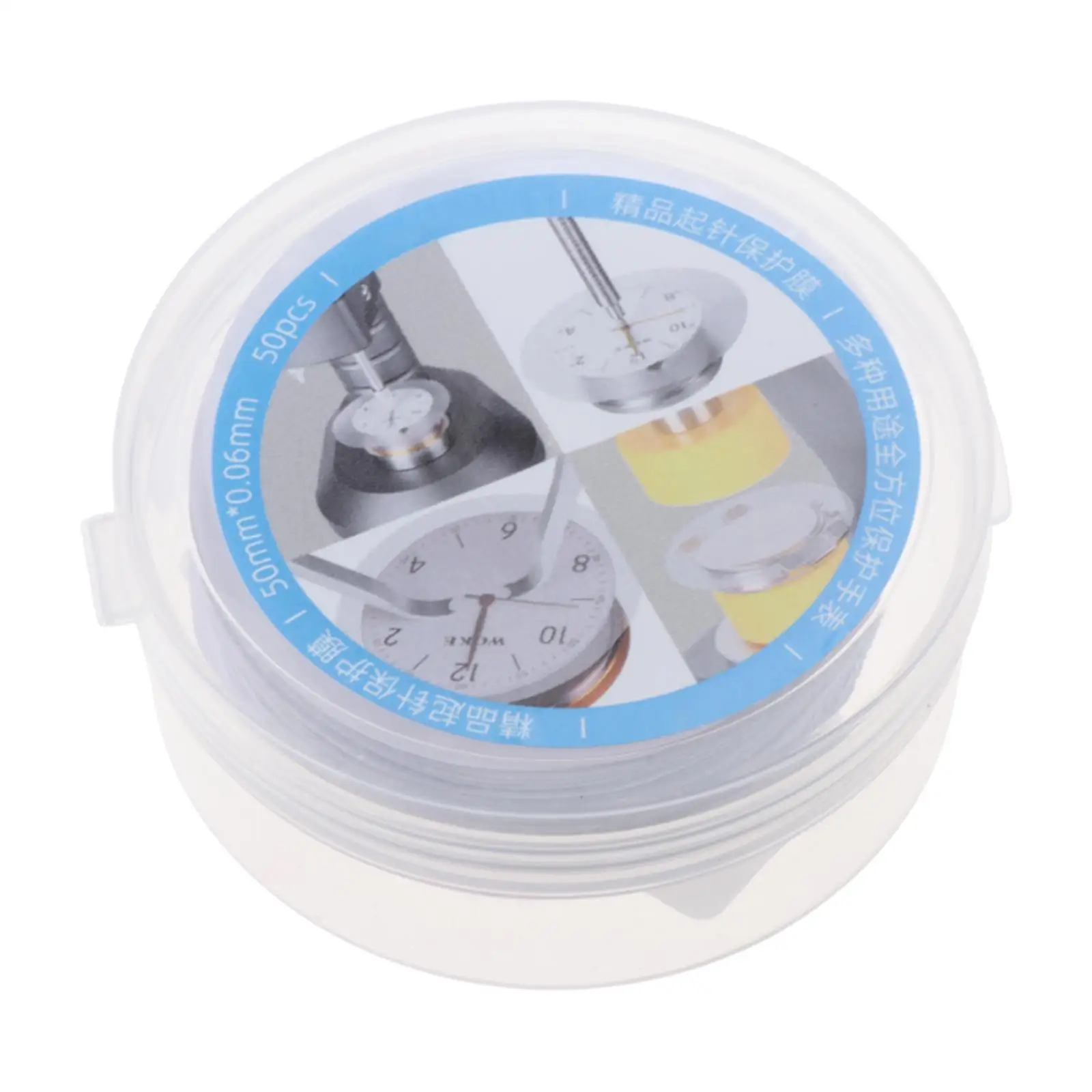 50Pcs Watch Dial Case Pads Mat Craft 50mm Dia with Box Multipurpose Repair Dial Protector Sheets for Watchmaker