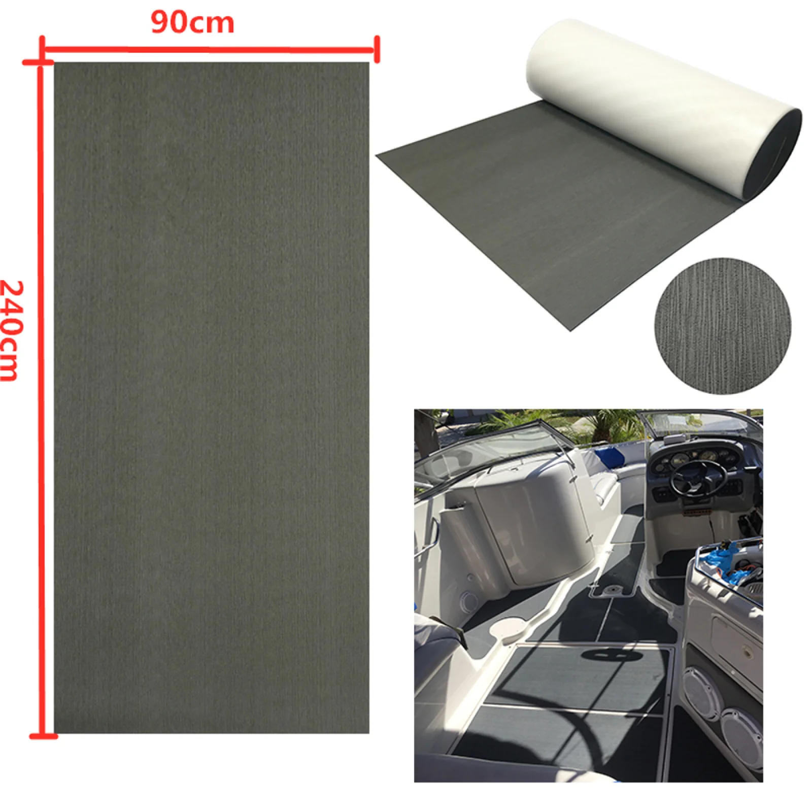 2400x900x5mm Eva Foam Anti-Slip Mat Boat Decking Marine Flooring Yacht Pad Sheet Water-proof for Ship Dock