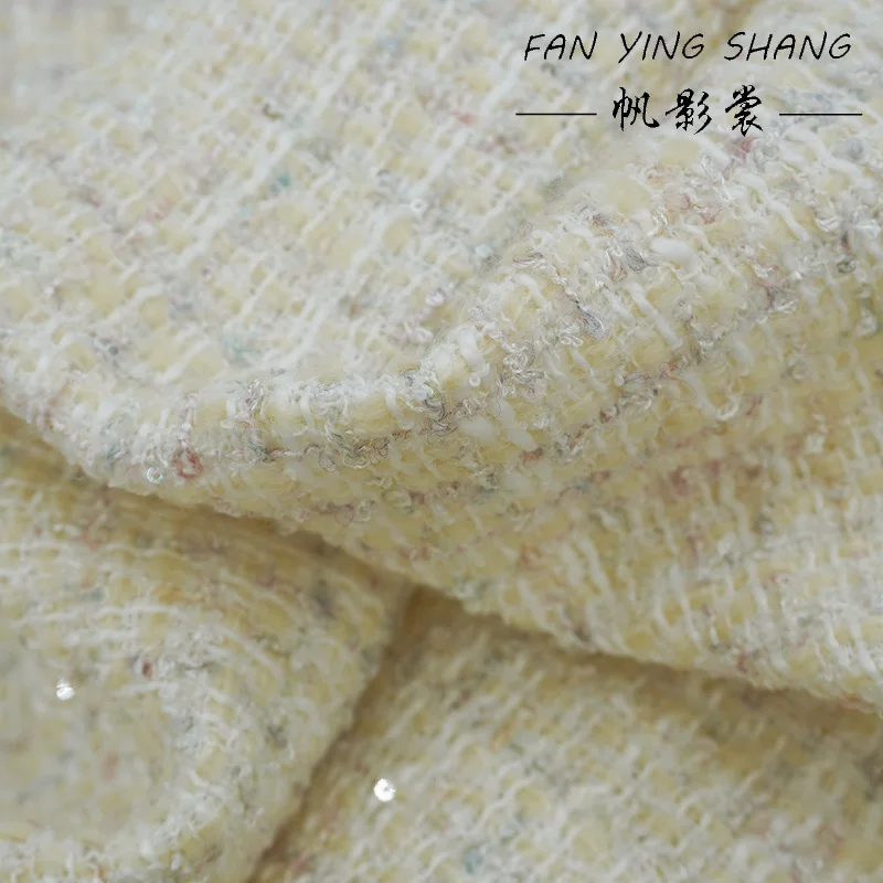 

Шерстяная твидовая ткань Fluffy Clouds Drizzle для пальто Telas Costura Tissus Couture ткань, швейная ткань Tecido, ткань Diy