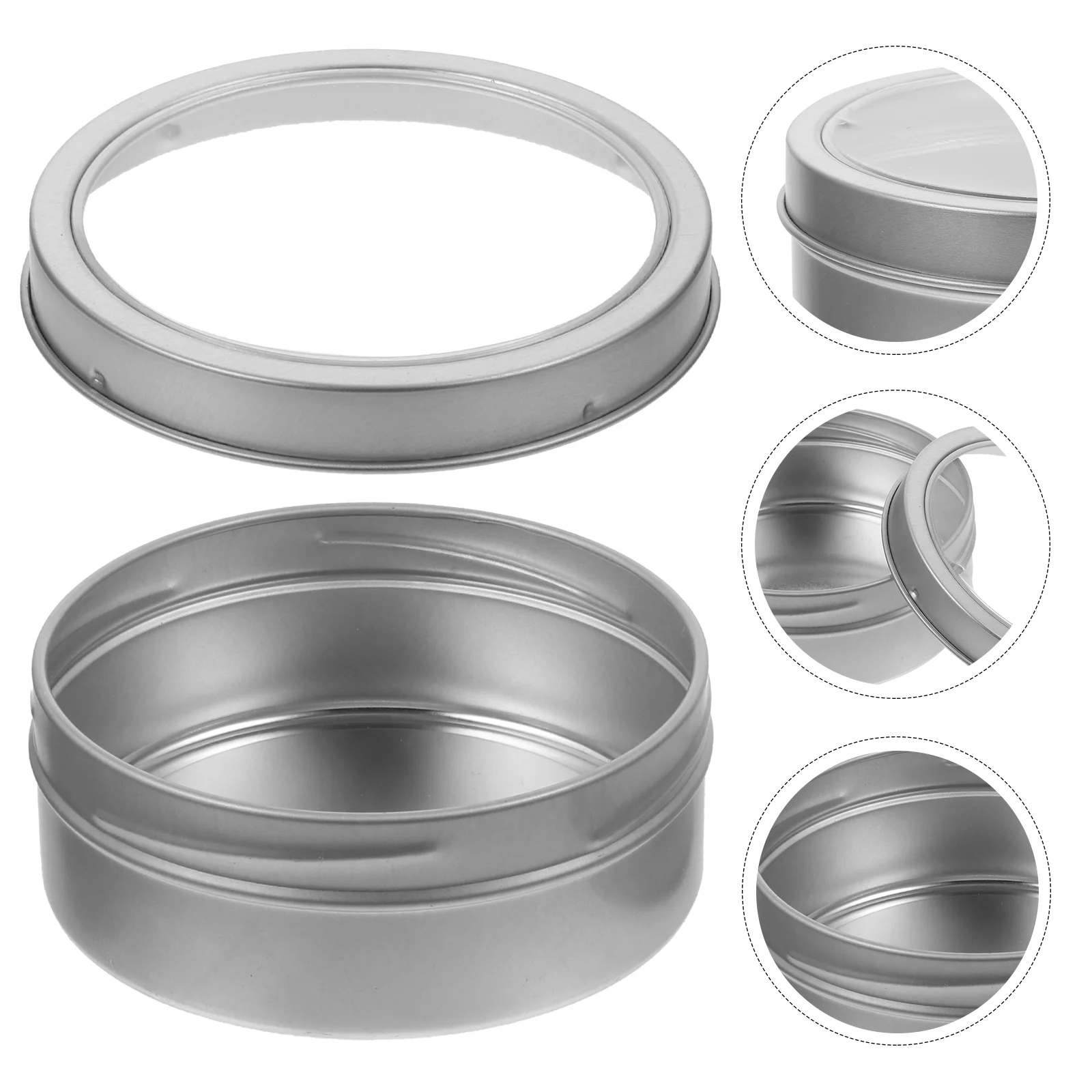 Magnetic Storage Box Soap Container Spice Containers Metal Jars Spices Camping Iron (tinned) with Lids for Refrigerator Travel