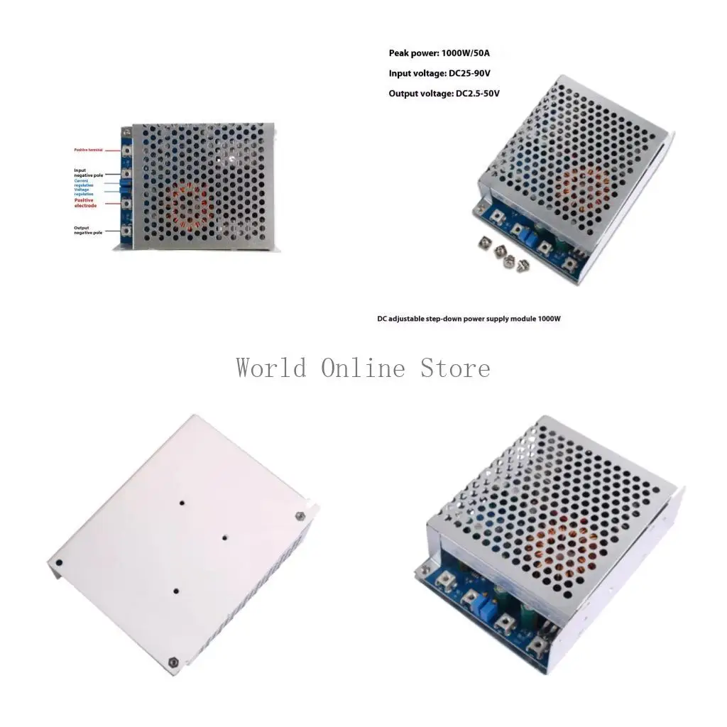 

MultiPurpose 1000W DCVoltage Regulator 50A Current For Home Appliance Conversion 87HC