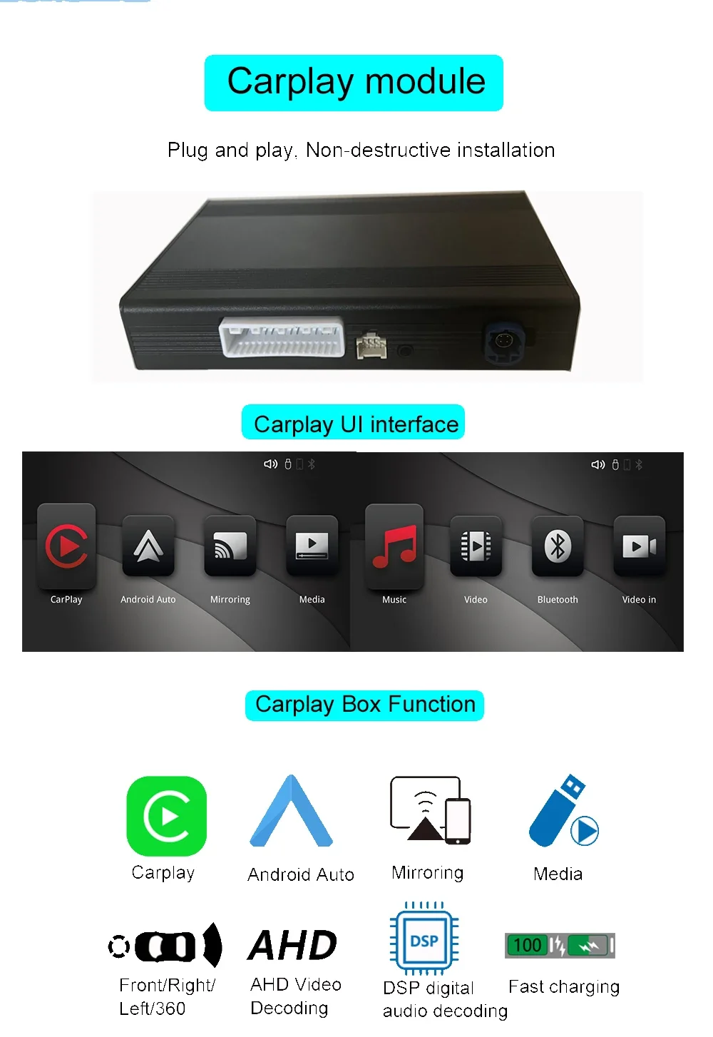 Screen Upgrade Wireless Apple Carplay for Jeep Cherokee 2014-2018 Navigation Radio Car DVD Player Mirror Link Android Auto