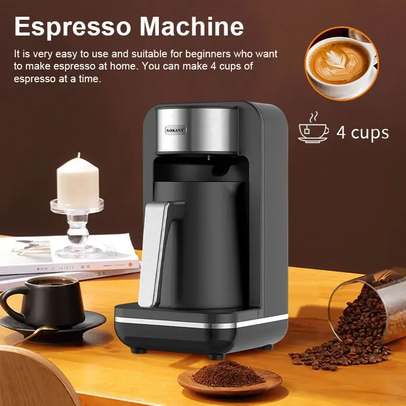 Houselin 250ML Single Cup Coffee Maker with Auto-Shut Off, Small Drip Coffeemaker Compact Coffee Pot Brewer Machine