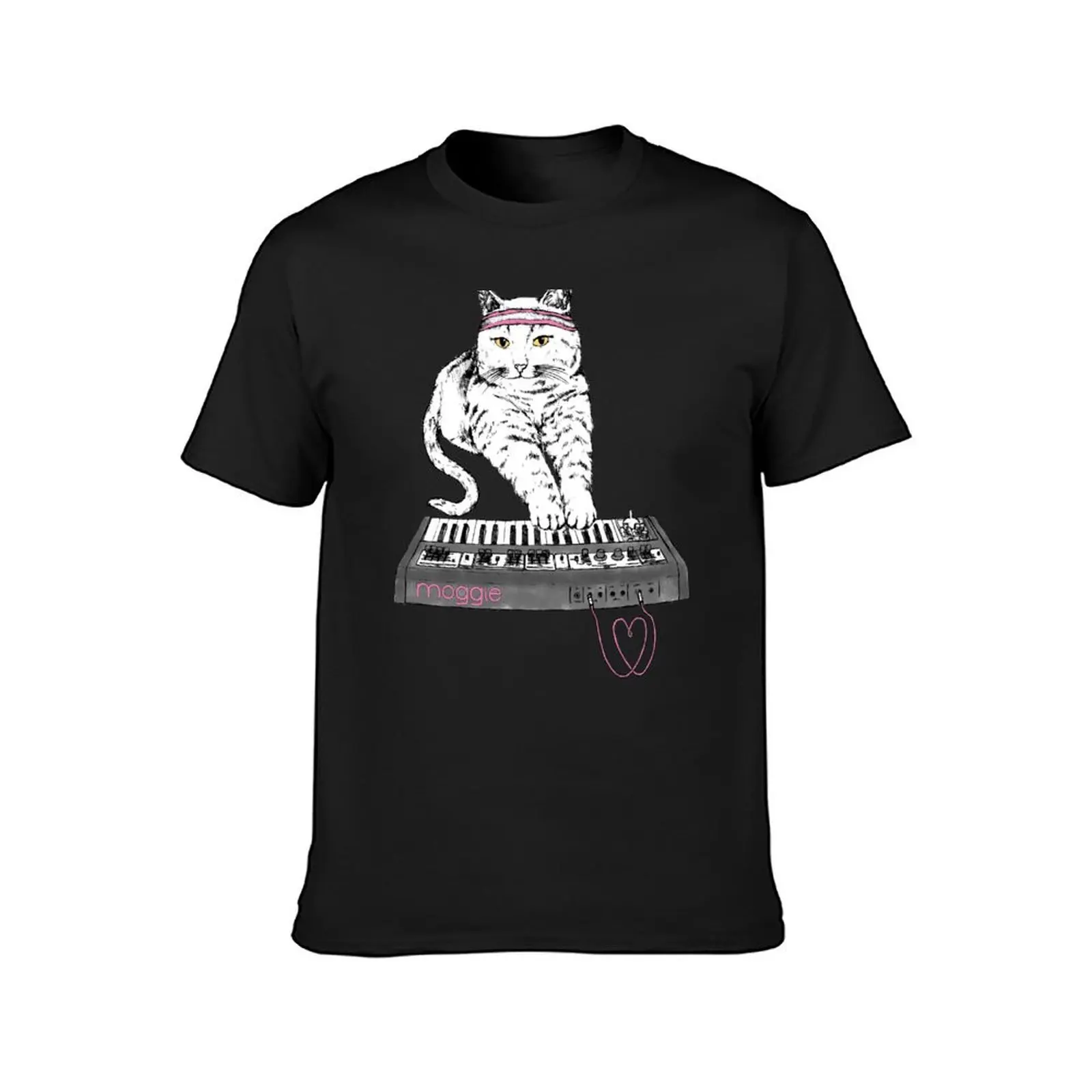 Synth Cat - Moggie T-Shirt cute tops customs design your own men t shirts