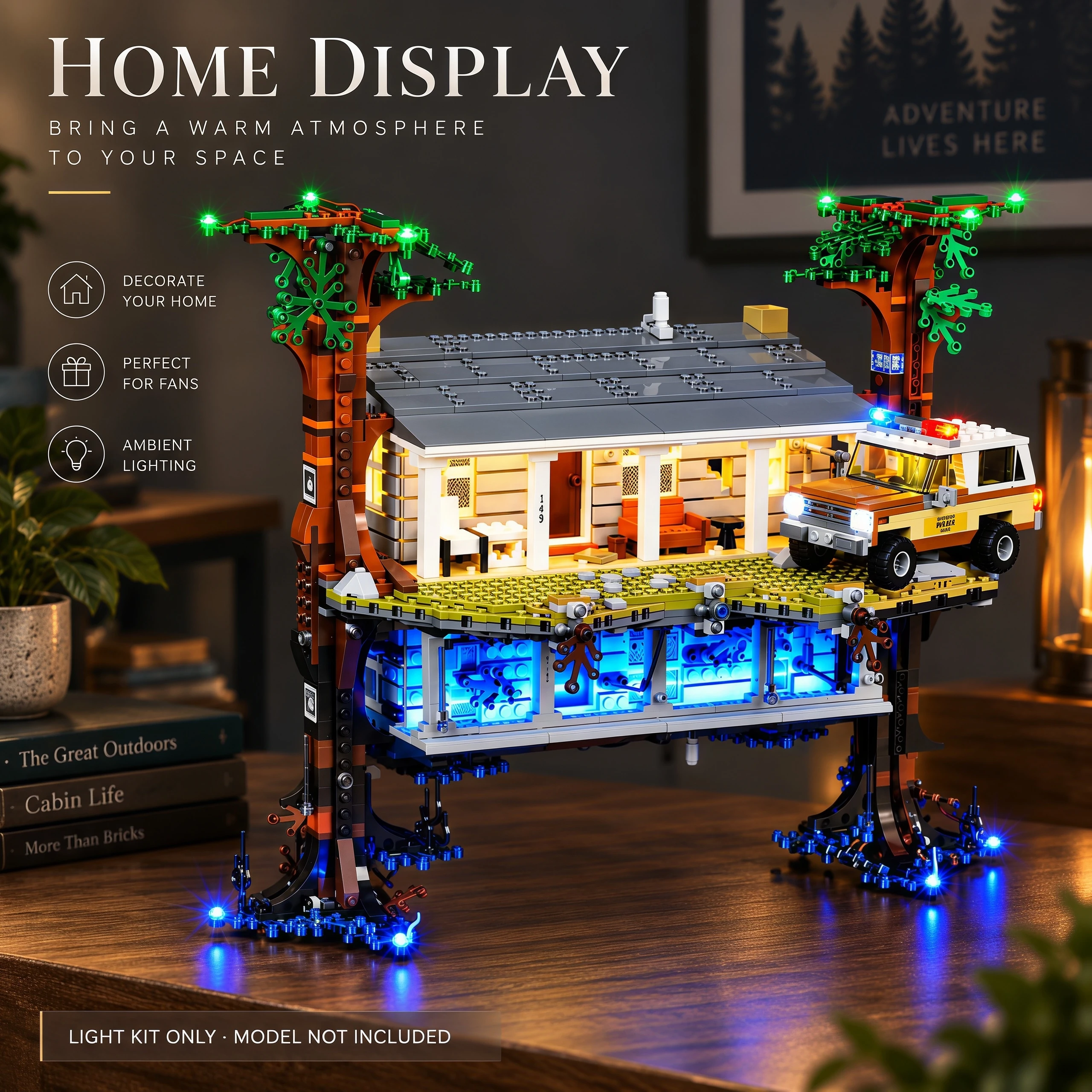 Juego de luces LED MAXCXT para LEGO, modelo 75810 de LEGO, inspirado en la serie Stranger Things, con diseño de la «Casa al revés». Lámpara decorativa para bricolaje. No incluye los bloques de construcción de LEGO.