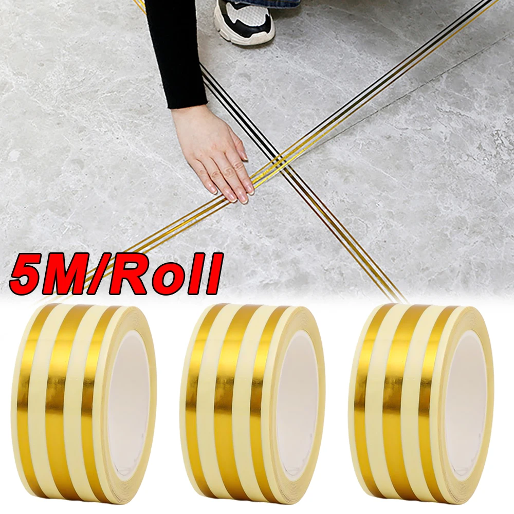 5M Self-Adhesive Tile Gap Tape Waterproof Wall Gap Sealing Strip Tape Home Decorative Dustproof Floor Tile Beauty Seam Sticker