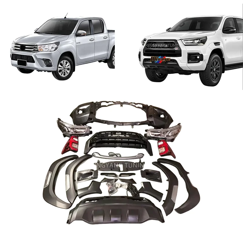 

Modification PP Plastics GR Sport Design Body Kits Conversion Car Bumper for Hilux Revo Rocco GR Bodykit