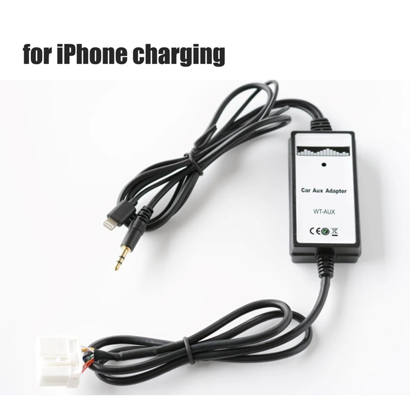 AUX Adapter 3.5Mm AUX Interface CD Changer With For IPHONG Charging For Honda Accord Pilot S2000 Civic CRV