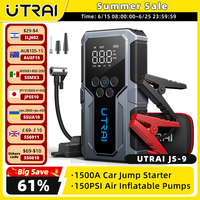 UTRAI 1500A Car Jump Starter Power Bank Portable 150PSI Air Pump Car Battery Emergency Boosters Starting Device Car Starter 2024