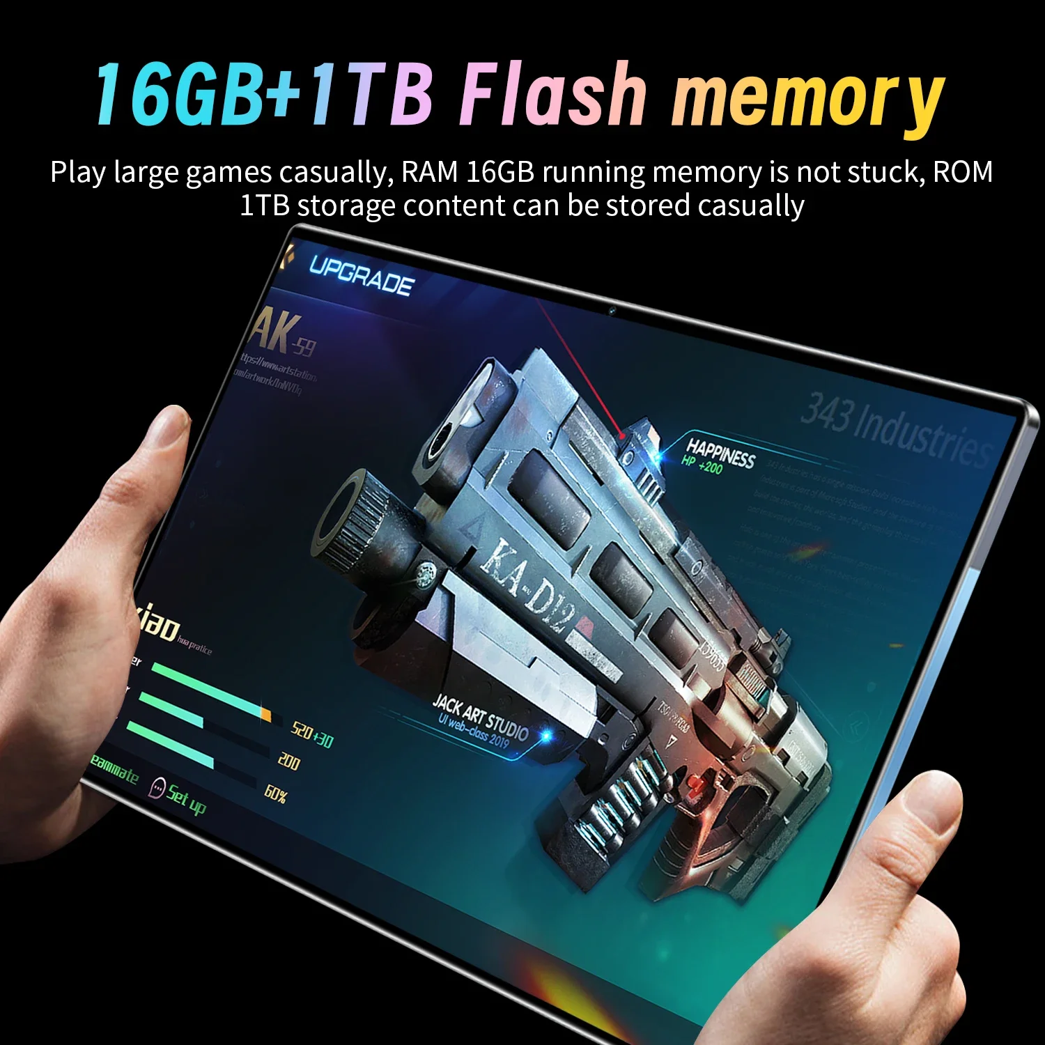 2025 5G 11.6 inch Tablet Android 12.0 Brand New 16GB RAM 1TB ROM Tablet 16MP 32MP 8800mAh 10Core WIFI Bluetooth Network Tablet