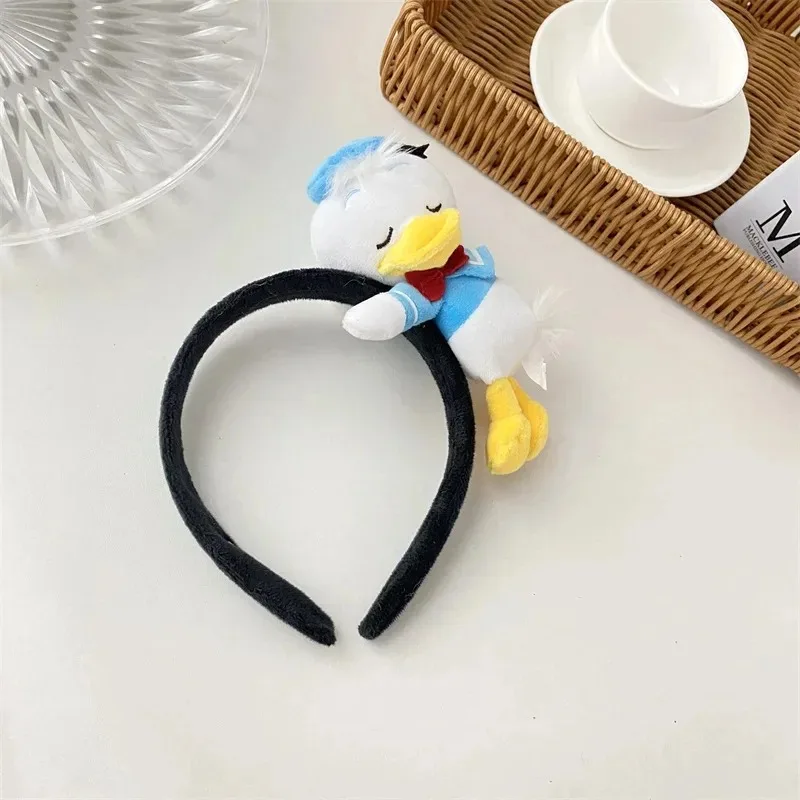 Disney Stitch Minnie Mouse Hairband Anime Cartoon Cute Donald Duck Plush Child Hair Accessories Girl Party Gift Cute Decoration