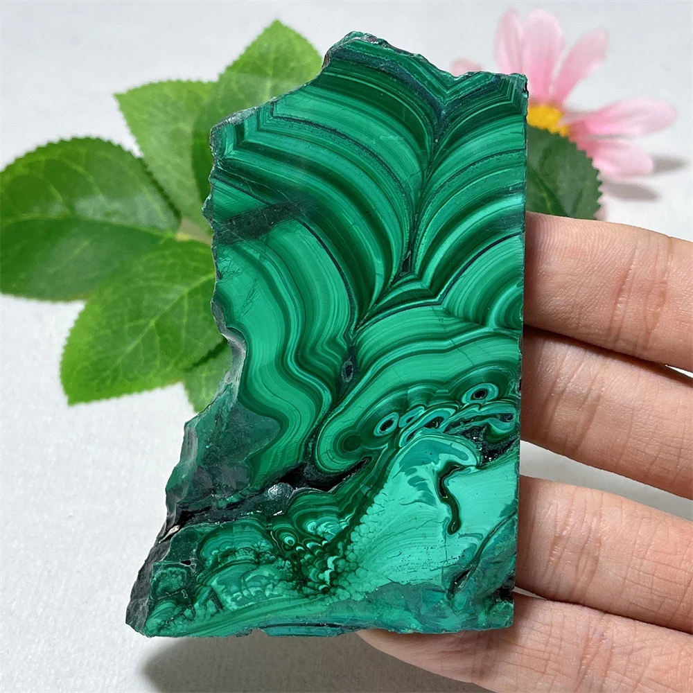

Malachite Slab Crystal Natural Carving Quartz Gemstone Feng Shui Stone Quartz Energy Mineral Home Decoration Meditation