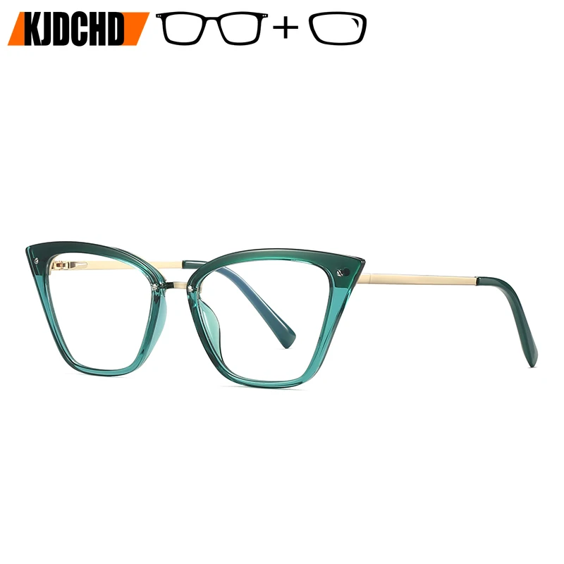 

Очки для зрения в стиле «кошачий глаз» KJDCHD, очки для коррекции близорукости, женские оптические очки, прогрессивные очки для чтения