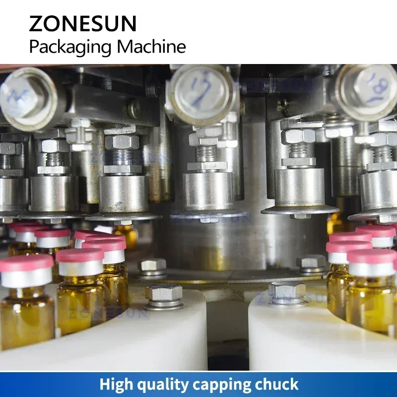 ZONESUN – Machine automatique de remplissage et de scellage de flacons, équipement de sertissage de bouteilles de penicilline ZS-AFC12P