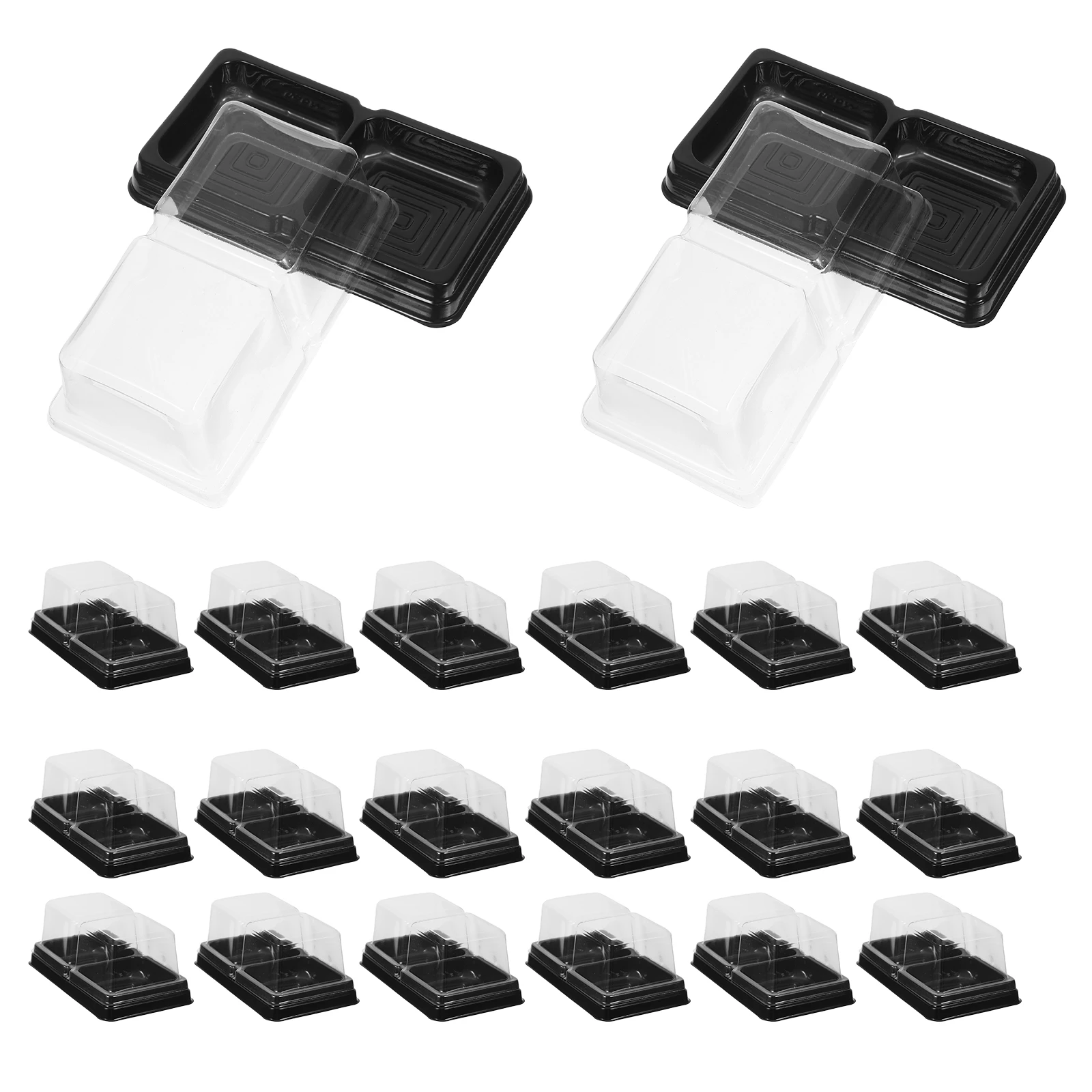 

100 Pcs Baking and Fresh-keeping Box Dessert Containers with Lids Individual Cupcake Boxes Gift The Pet Food Packaging