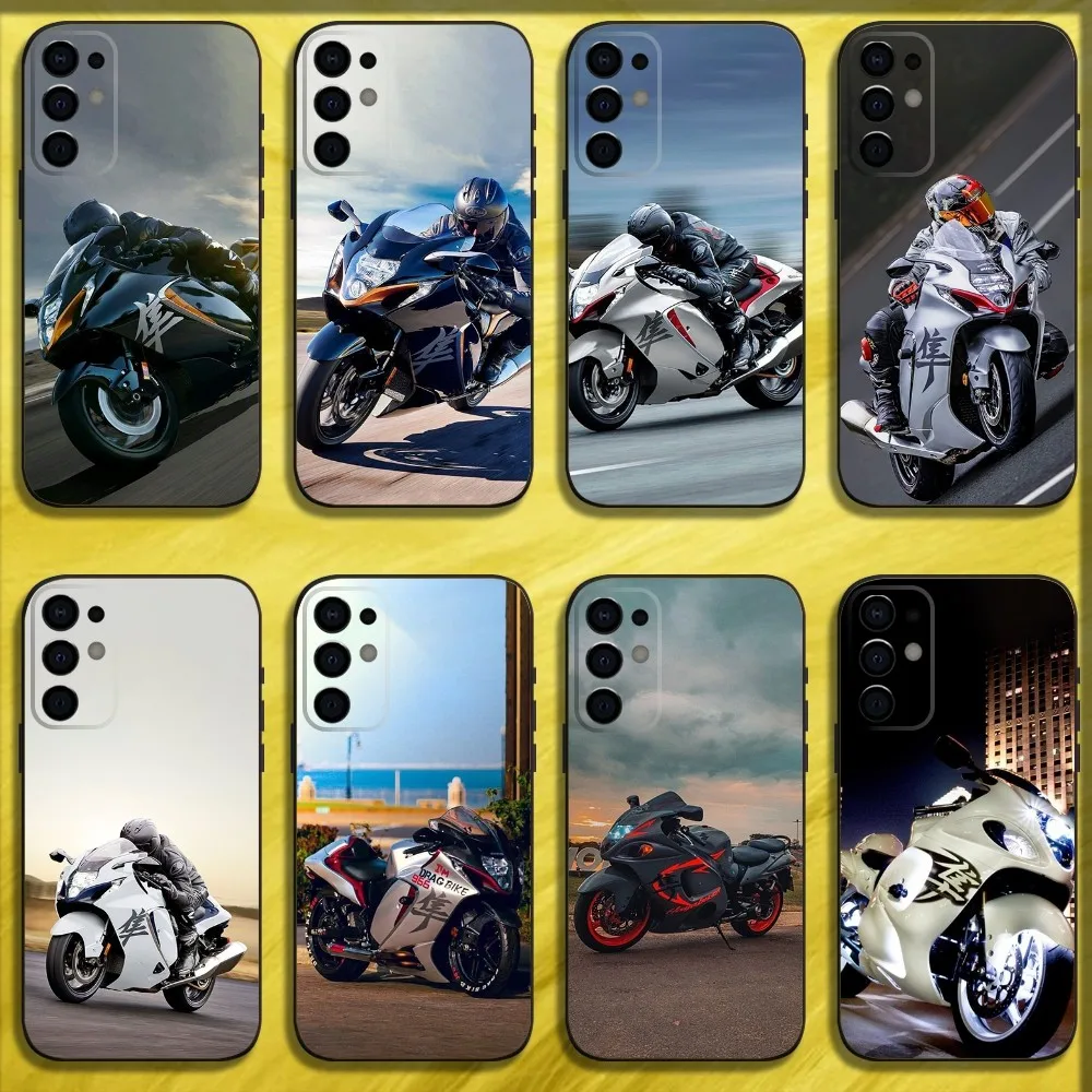 S-Suzuki Hayabusa GSX 1300 R Bike Phone Case For Samsung S25,S24,S21,S22,S23,S30,Ultra,S20,Plus,Fe,Lite,Note,10,9,5G Black Cover