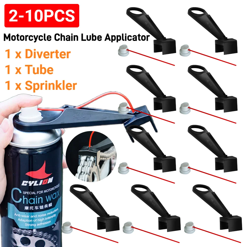

Motorcycle Chain Lube Applicator Mess-Free Chain Wax Chain Cleaner Attachment Motorcycle Chain Oiler Spray Gear for Motorcycle