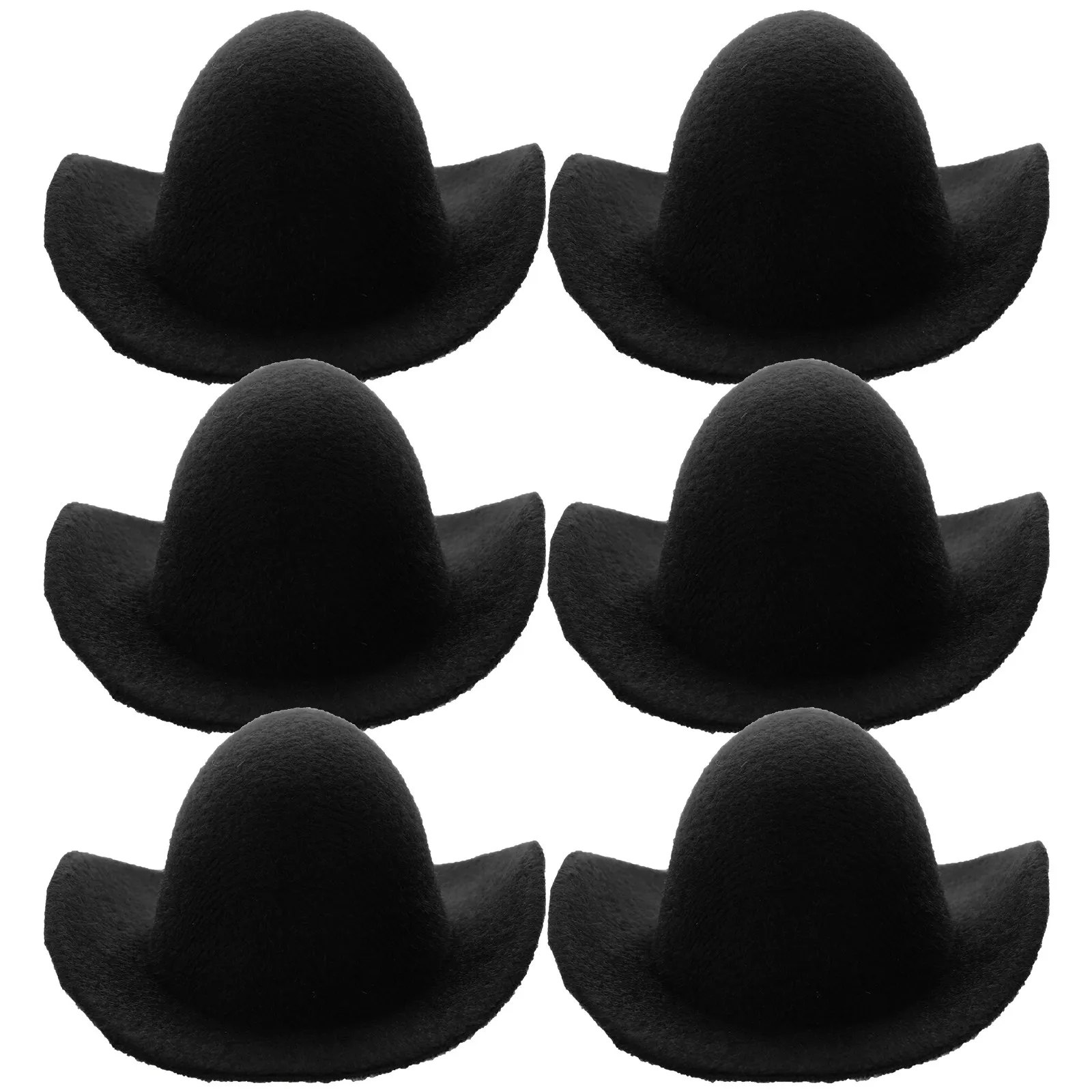 6Pcs Miniature Cowgirl Hats Western Style Tiny Cowboy Hats Party Crafts Accessories Miniature Hat Tiny Hat DIY Accessories