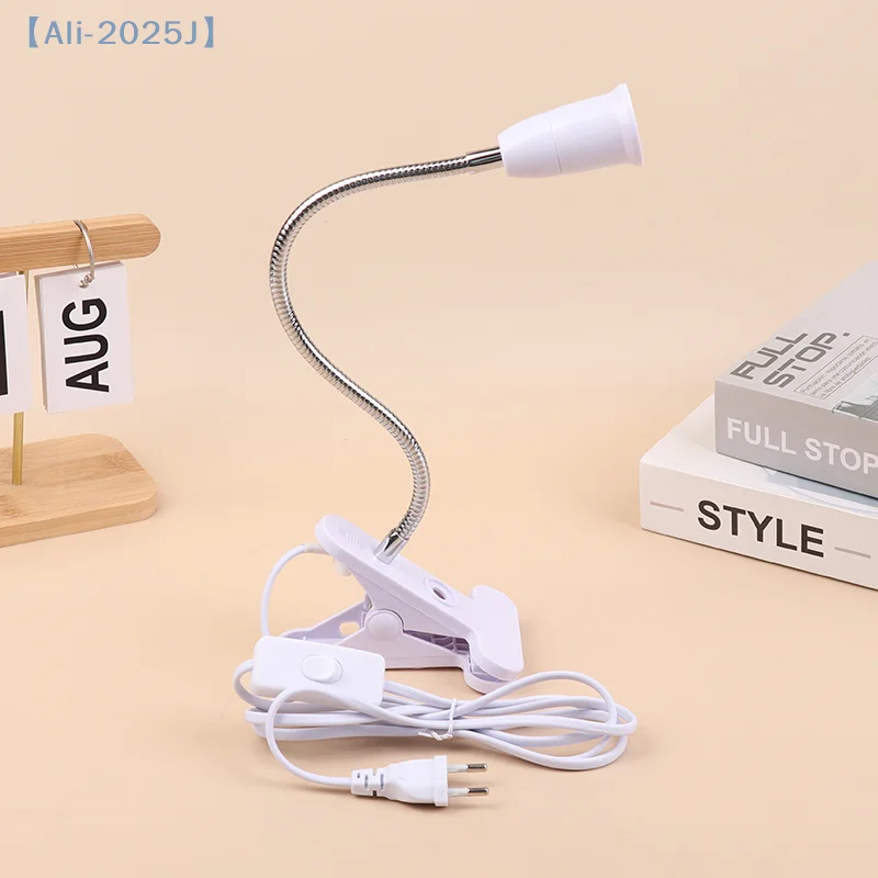 1.8M E27 Clamp Lamp Socket 360° Rotatable With EU Plug Switch Wire Hanging LED Holder Indoor Lighting Fixture Attachment