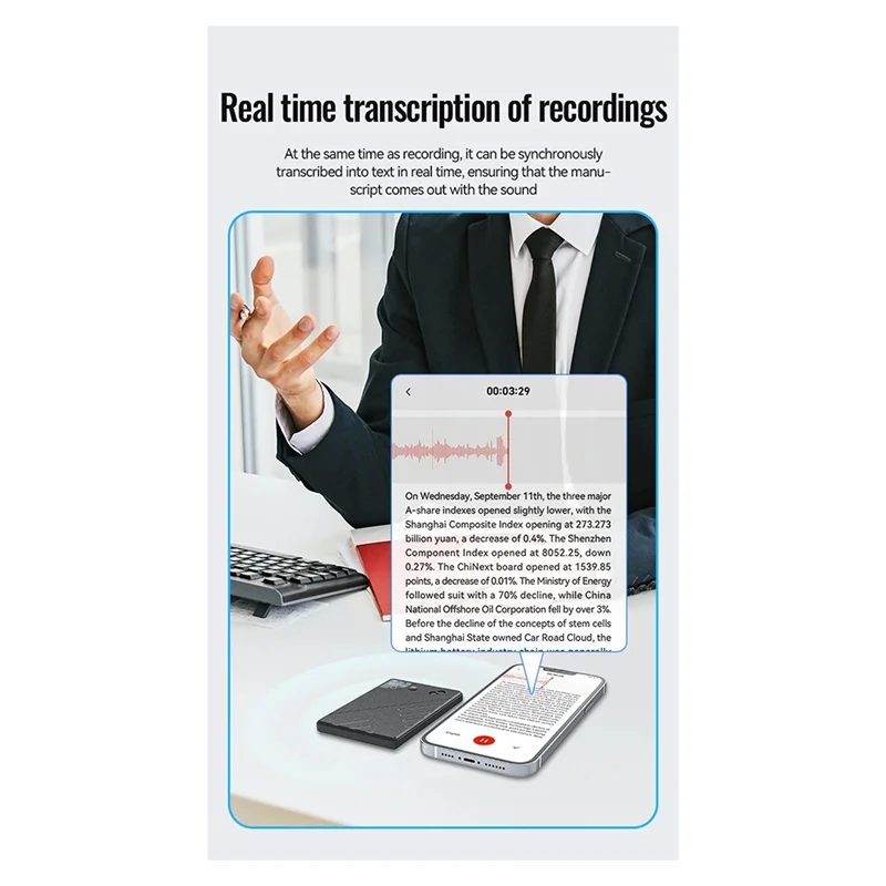 B29C-AI Voice Recorder GPT Intelligence APP Control Recorder Mind Map Real Time Transcription Recorder