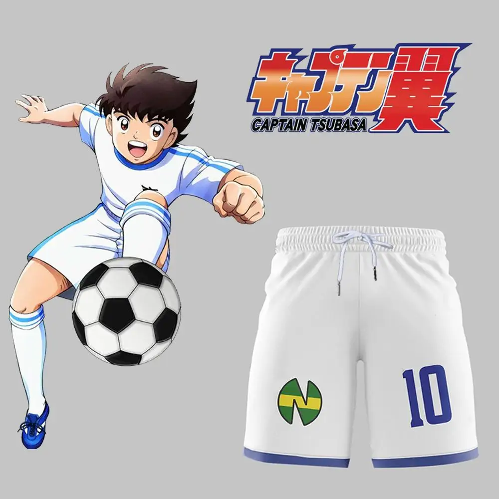 

Captain Tsubasa Jersey Japanese Anime Cosplay Clothing Tsubasa Ozora No.10 Football Shorts Outdoor Sports Breathable Beach Pants