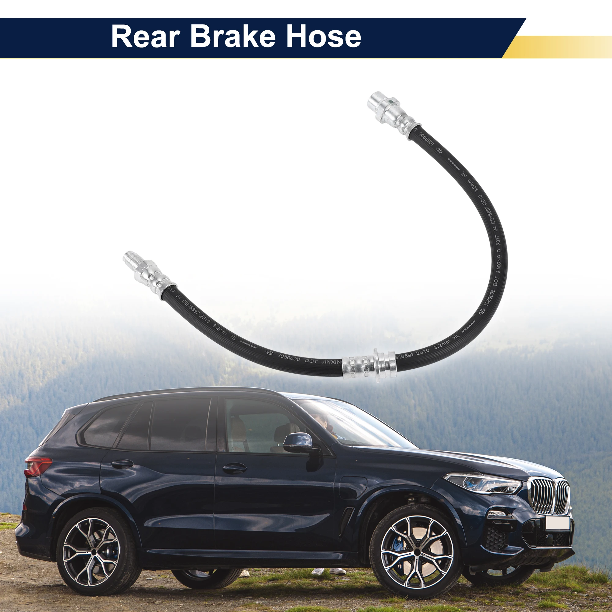 

Задний тормозной шланг UXCELL для BMW X5 2007-2019 тормозной гидравлический шланг No 34306887450