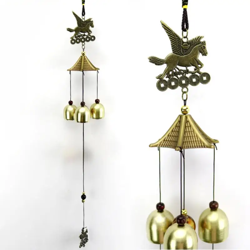 1Pcs Retro Horse Metal Wind Chimes Garden Yard Bells Windchimes Outdoor Room Hanging Decoration Home Decoration Craft