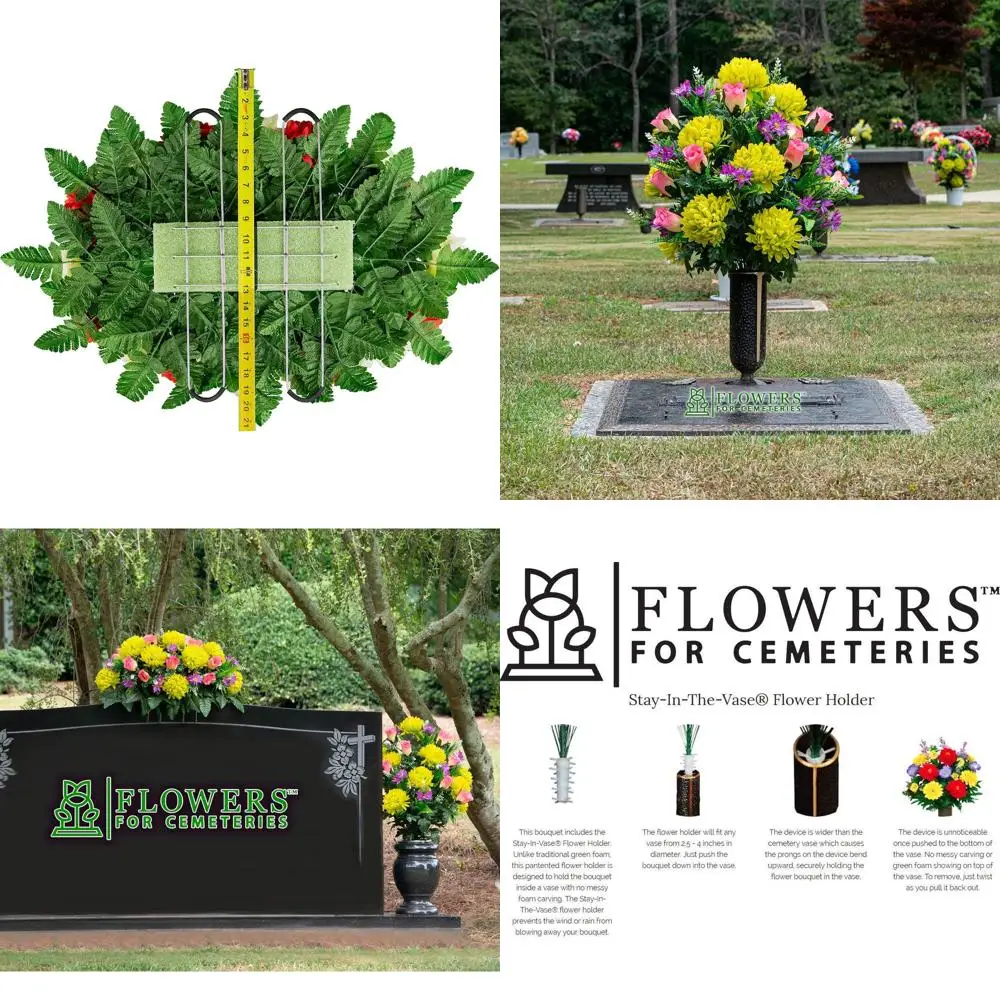 

Реалистичные яркие букеты роз для украшения кладбищ на открытом воздухе - не выцветают, просты в уходе, 1 букет из лаймовой хризантемы и розы лаванды