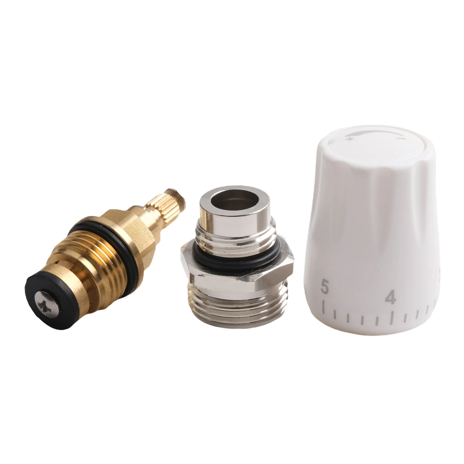 

Вставка распределительного клапана отопления G1/2xG3/4 Запасные части для отопительной цепи ABS + латунь Регулировка потока для пола Практичный