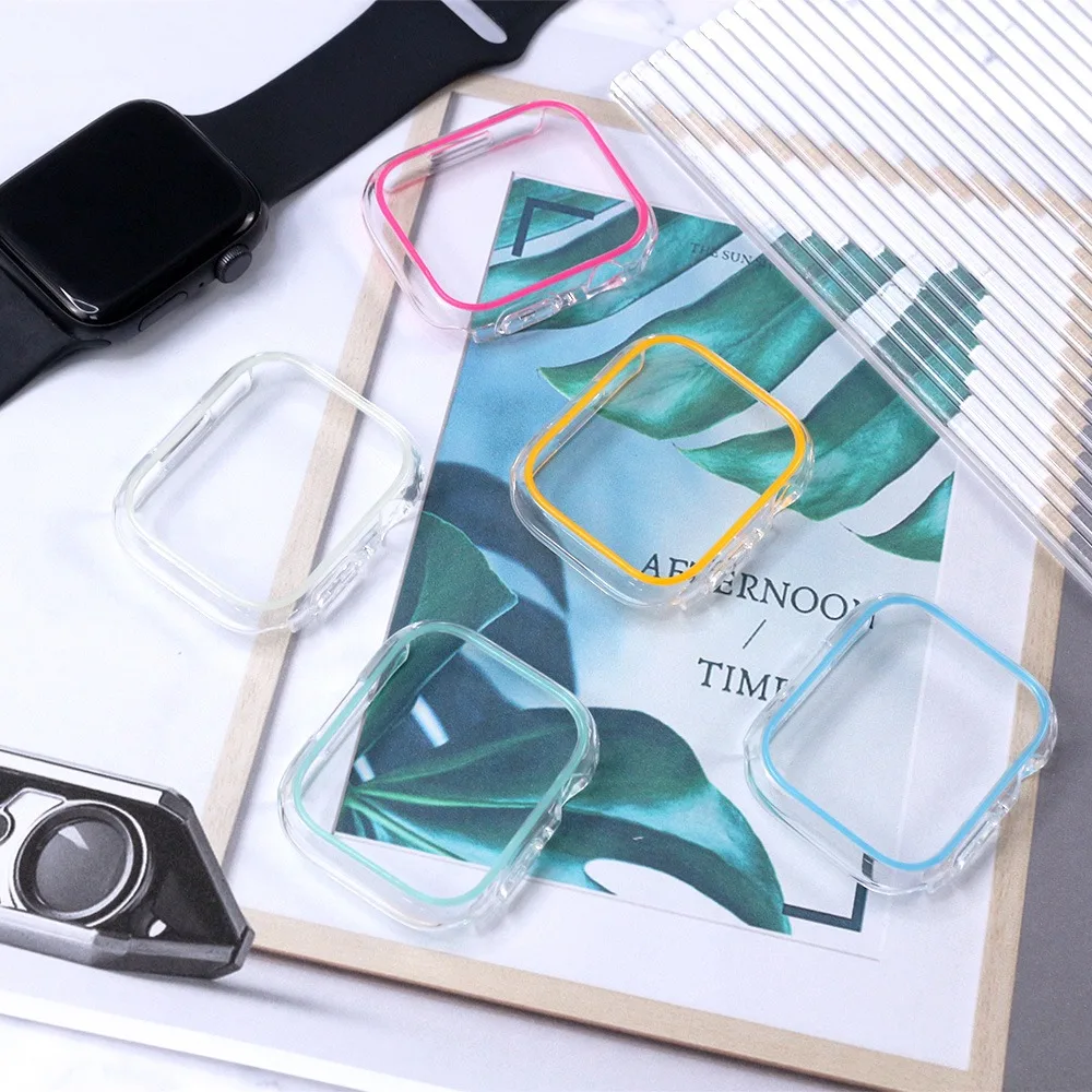 Hollowed Fluorescence Case for Apple Watch Cover 49mm 45mm 41mm 46mm 42mm 44mm 40mm Watchcase for iWatch 11 10 9 8 7 6 5 4 SE