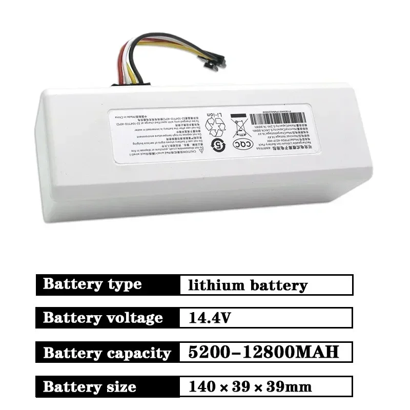 14.4V 12800Mah P1904-4S1P-MM Battery For Xiaomi Mijia 1C STYTJ01ZHM Robot Vacuum Mop Cleaner Accessories Parts original