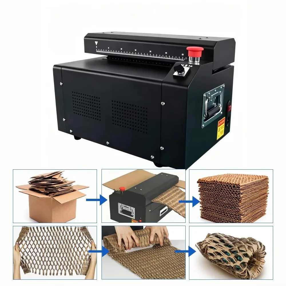 100% Biodegradable Eco-Friendly Crinkle Paper Shredder Cardboard Cutting Machine Expanding Fill Protection
