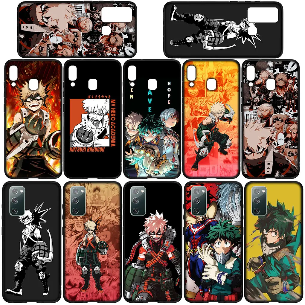 My Hero Academia Katsuki Bakugo BNHA Phone for Samsung Galaxy S24 S23 Fe Ultra A55 A35 A24 A15 A05 M55 M15 Plus A02 A03 Case