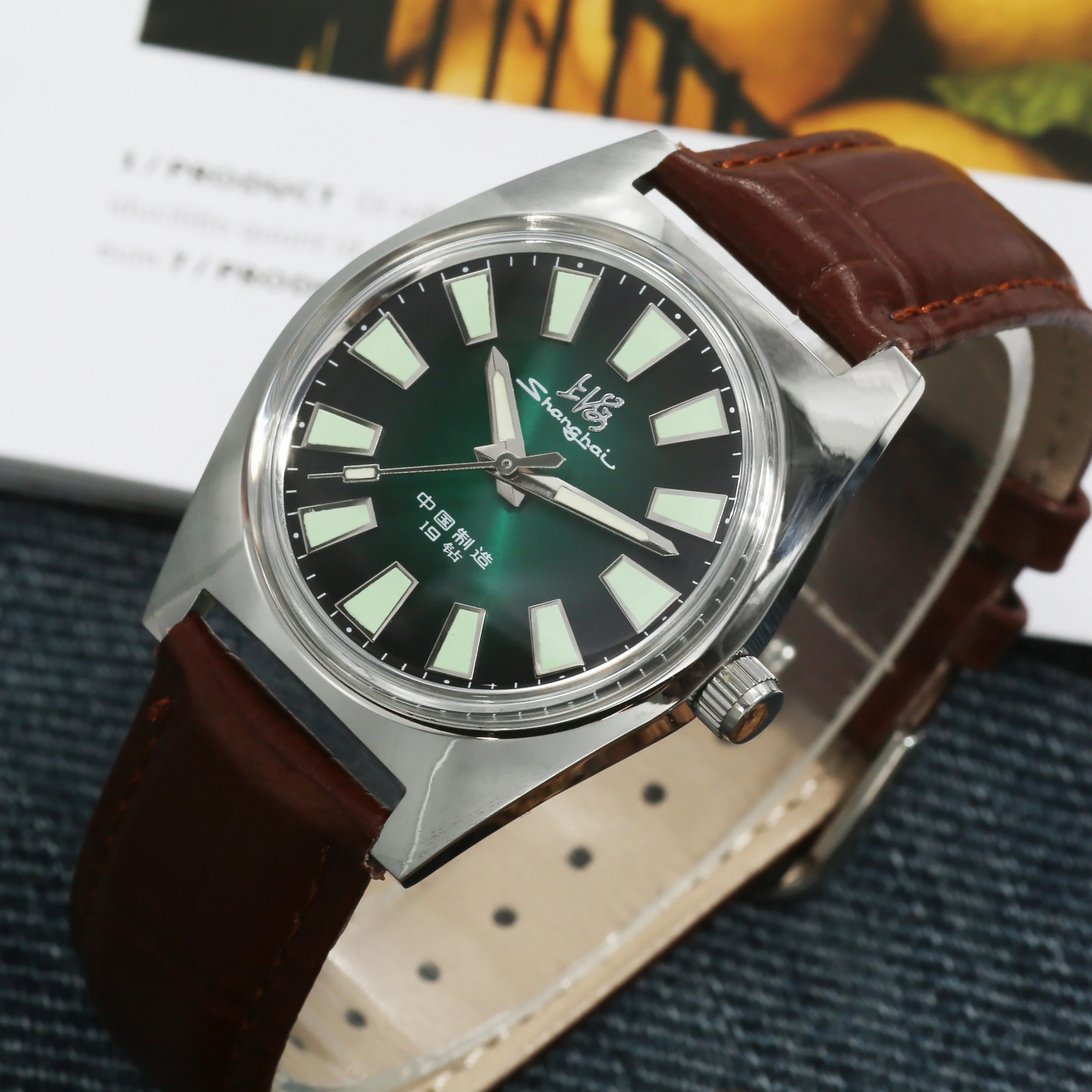 Shanghai Dress Watch Vintage Collector Timepiece Gift for Gentlemen Wholesale Drop Shipping Factory Supply