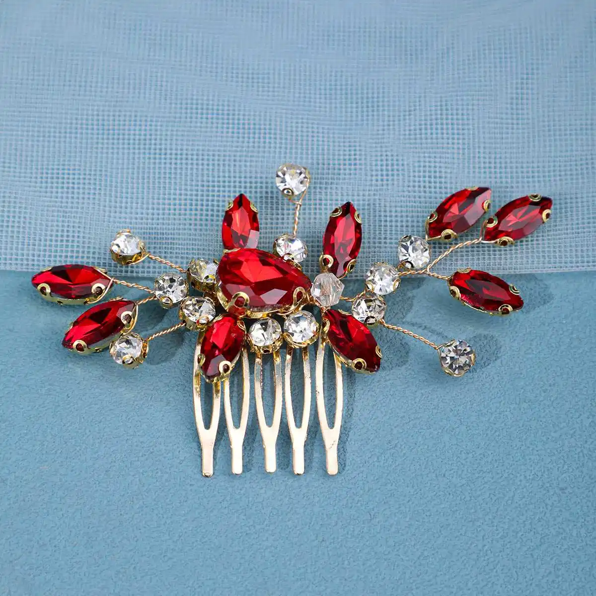 Fashion Silver Gold Color Hair Combs For Women Bride Handmade Crystal Rhinestone Princess Hairband Wedding Hair Accessories image 5