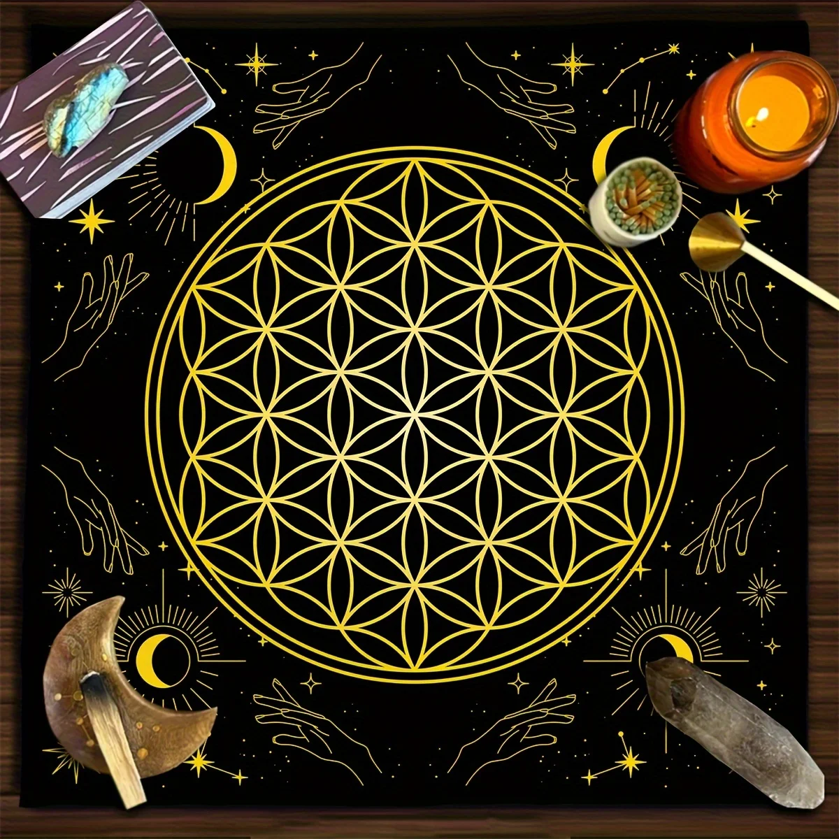 Tarot Cloth Small Tarot Cloth Neutral Astrology Game Tablecloth Home Decoration Divination Altar 128 characters