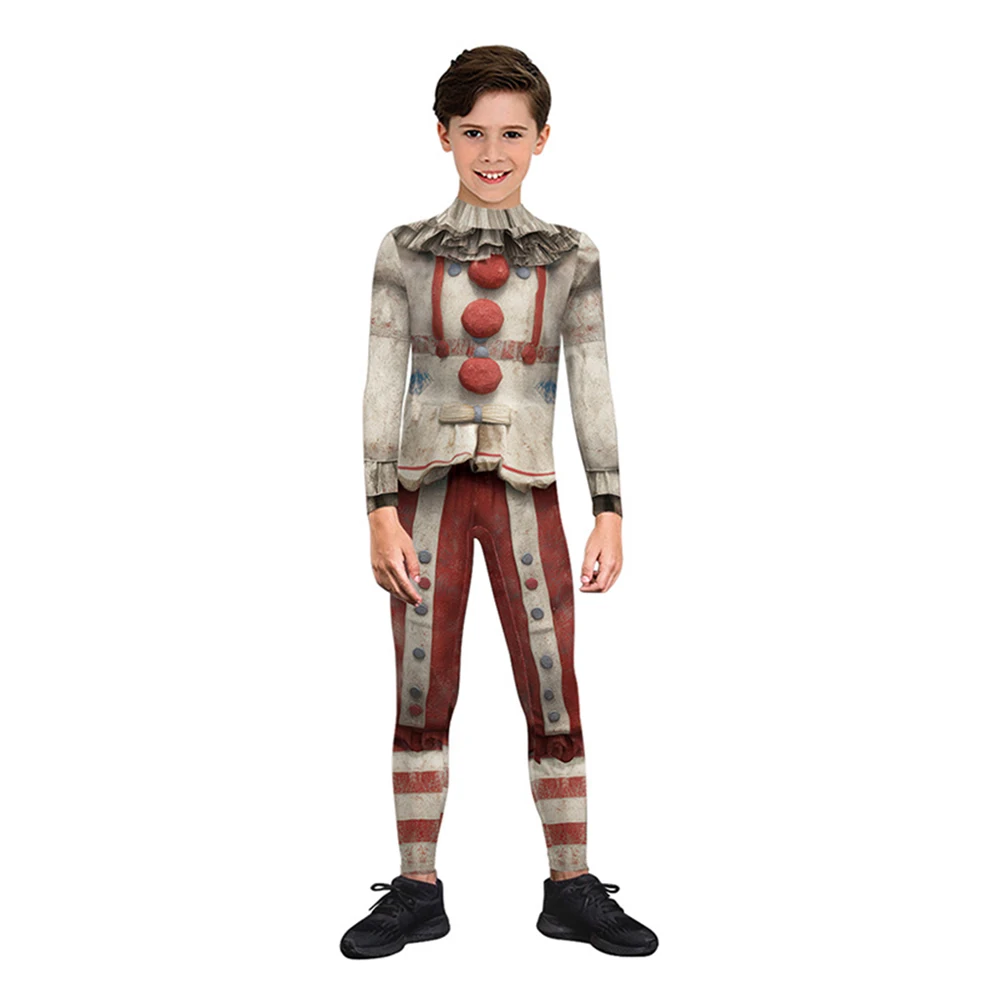 

Kids Twisty the Clown Cosplay Costume 3D Printed Jumpsuit Boys Girls Horror American Outfit Story Halloween Carnival Disguise