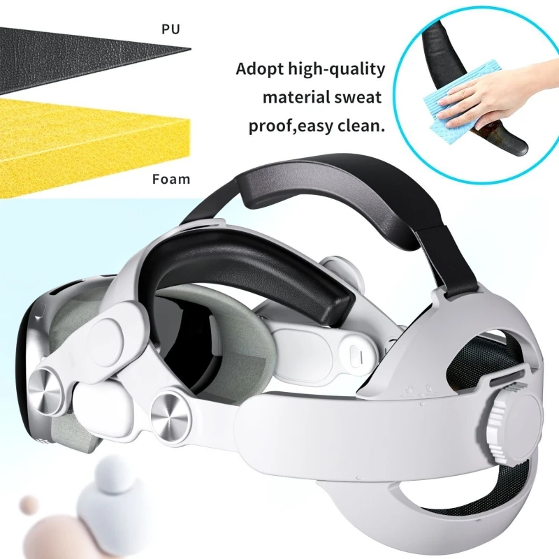 Epeolatry for Vision Pro Headbands Comfortable Adjustable Head Strap for Apple VR Decompression Headband