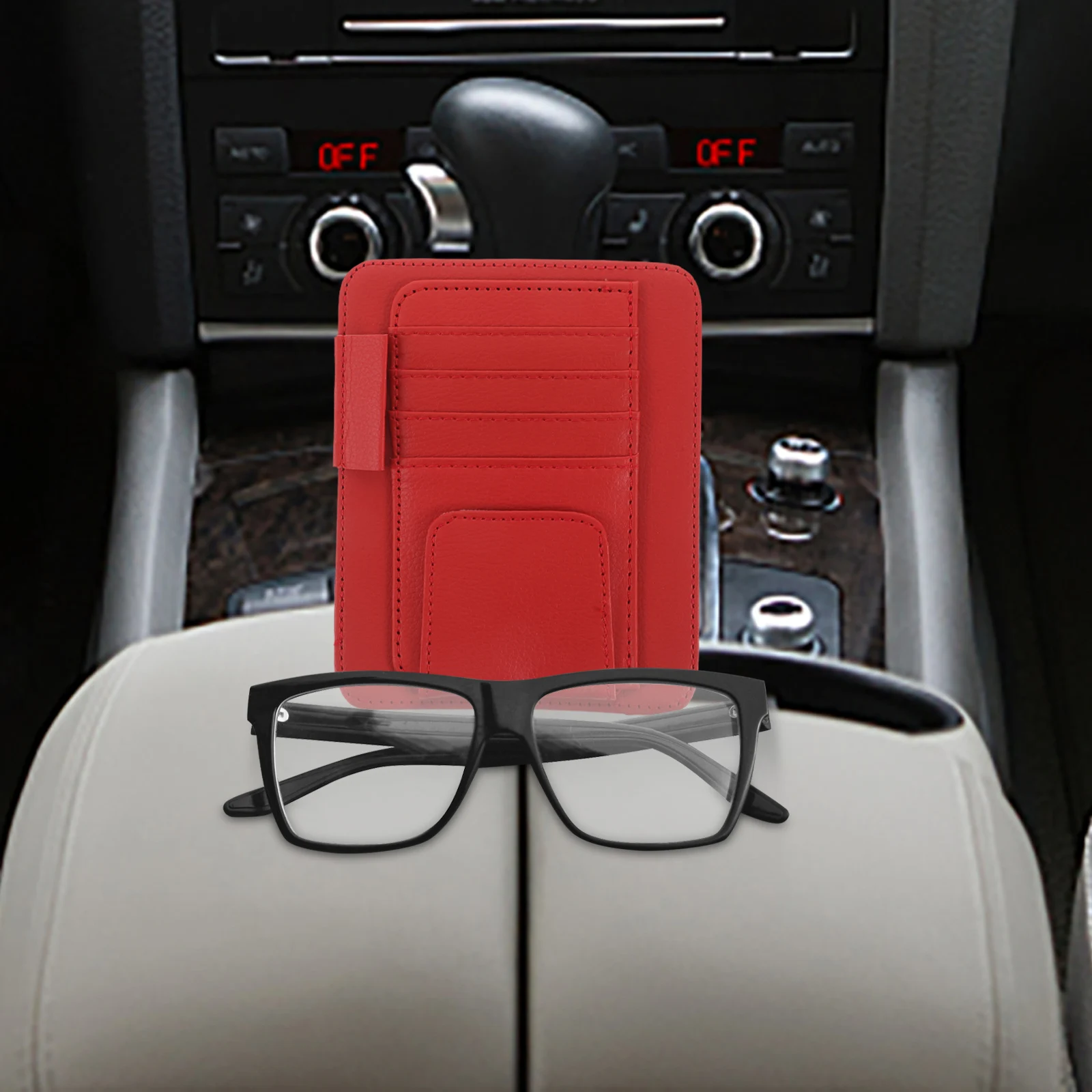 

Car Glasses Clip Auto Visor Sunglass Holder Clips for Sunglasses Organizer Card Truck Accessory Storage Bag Wallet Eyeglass