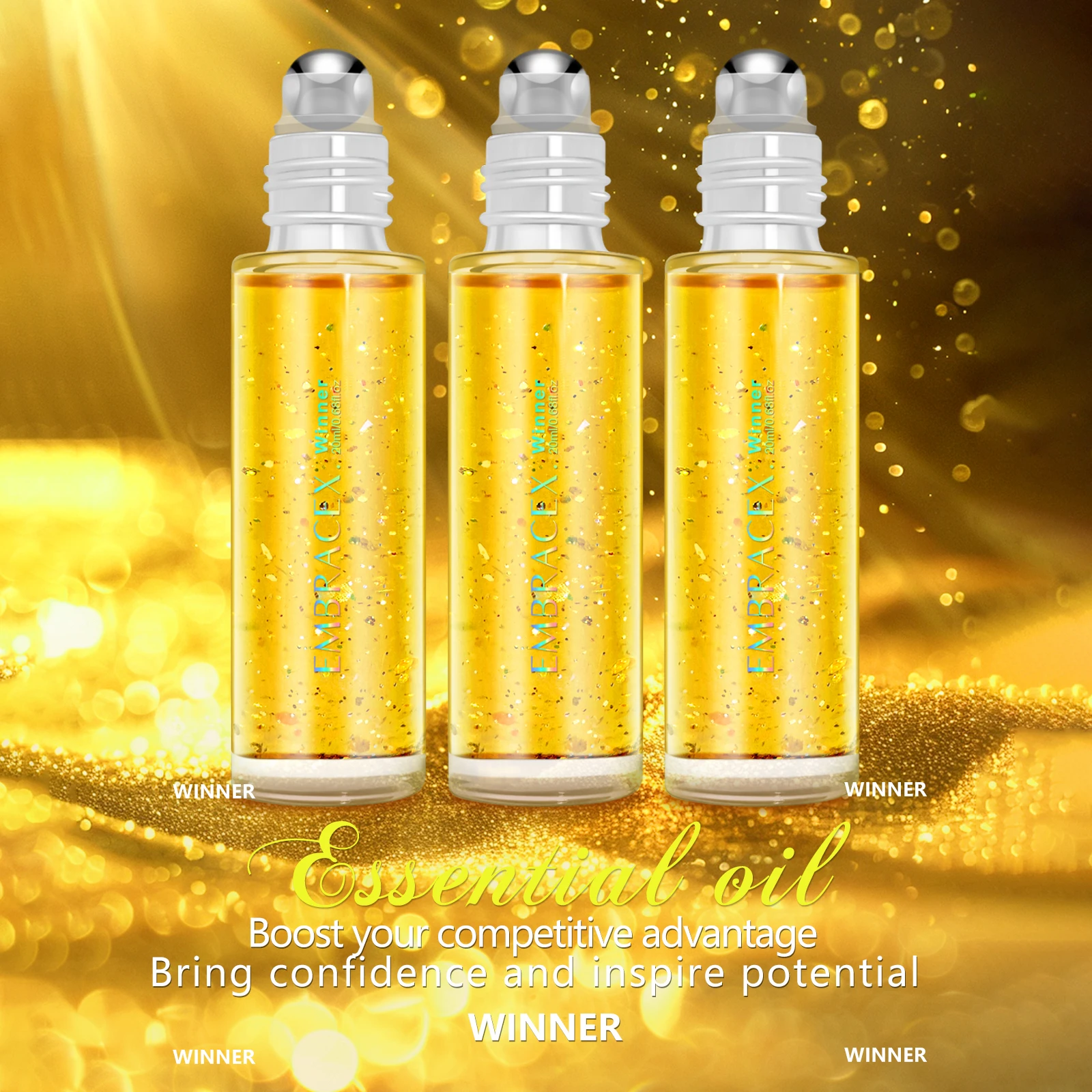 

3 шт., 20 мл, духи Winner, эфирное масло, роликовый ароматерапия, роскошный аромат, духи, одеколонные ароматы для мужчин, духи для женщин