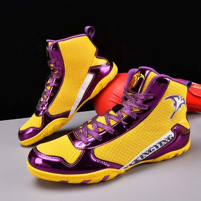 

Новые осенние противоскользящие борцовские туфли на шнуровке, профессиональные модные и удобные боксерские туфли, повседневная спортивная обувь с высоким берцем